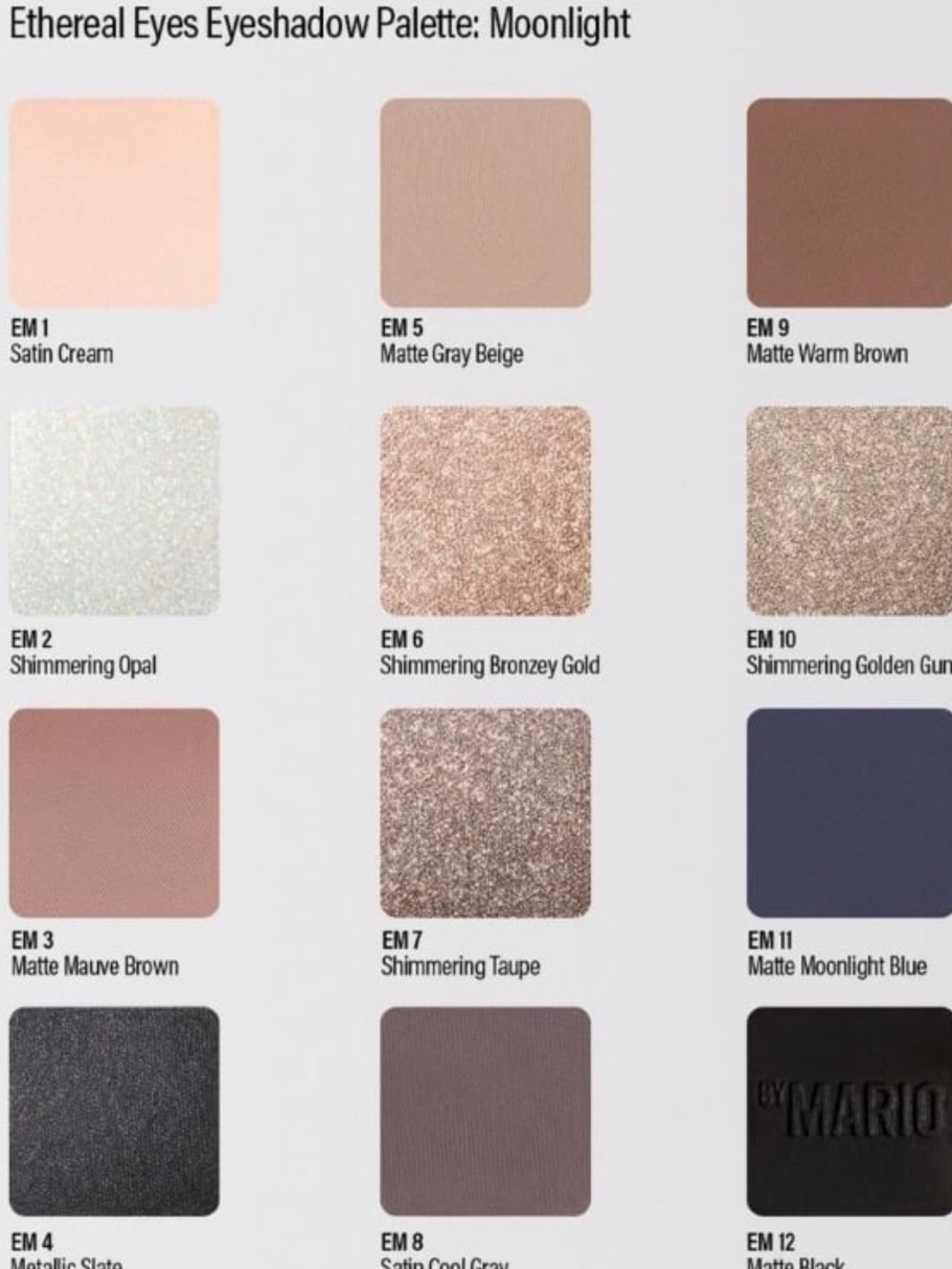 MAKEUP By MARIO ETHERAL EYES EYESHADOW PALETTE;—MOONLIGHT - Picture 9 of 16